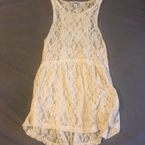 Express cream lace top